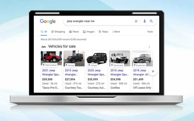 Gogle's Vehicle Listing Ad
